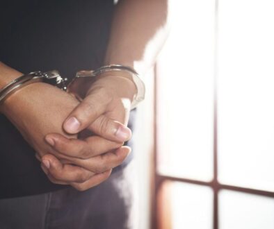 Man handcuffed inside the jail