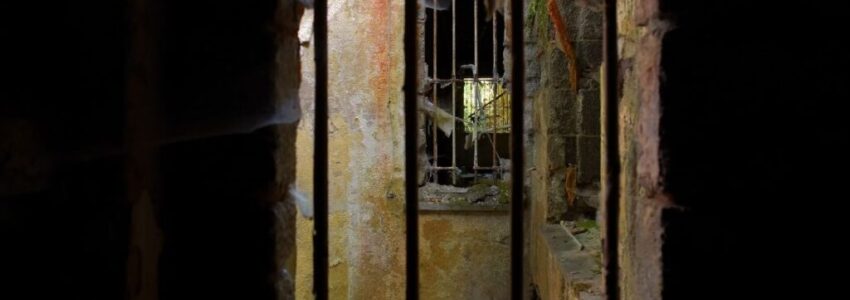 A window view of one of the abandoned prisons.