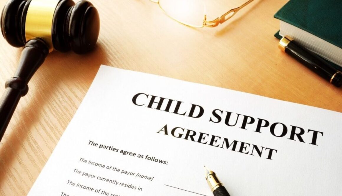 A snapshot of a child support agreement which can be used as evidence during a child support fraud trial.