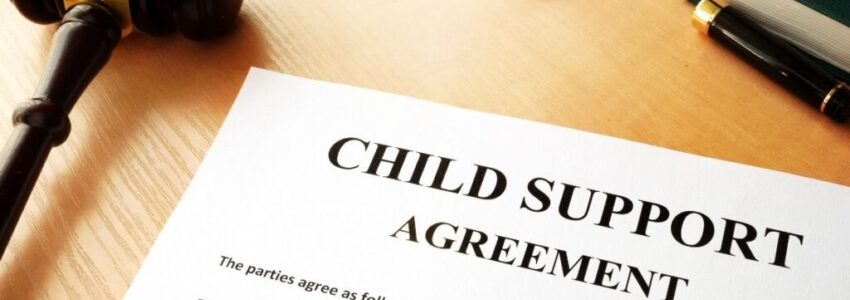 A snapshot of a child support agreement which can be used as evidence during a child support fraud trial.