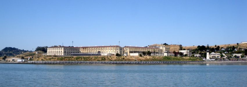 A panorama of San Quentin prison.