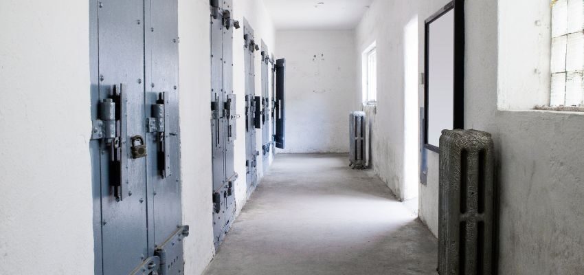A hole in a prison where prisoners are sent for bad behavior.