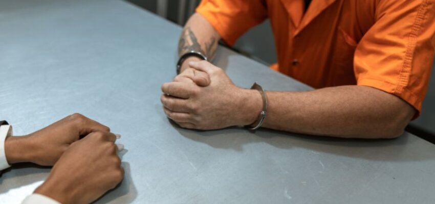 The inmate is visited by his family at the Statesville correctional center.