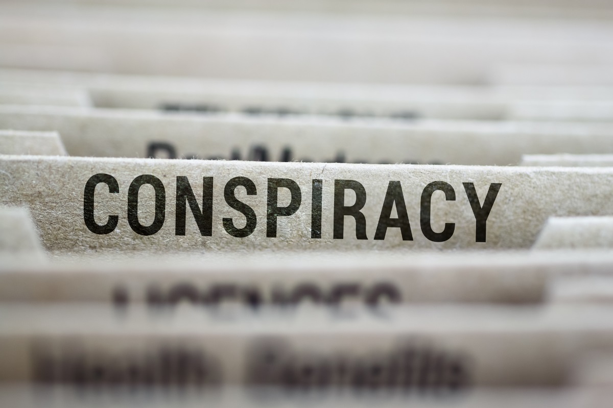 A conspiracy charge is when the court charges two or more people with the act of plotting a crime.